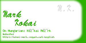 mark kokai business card